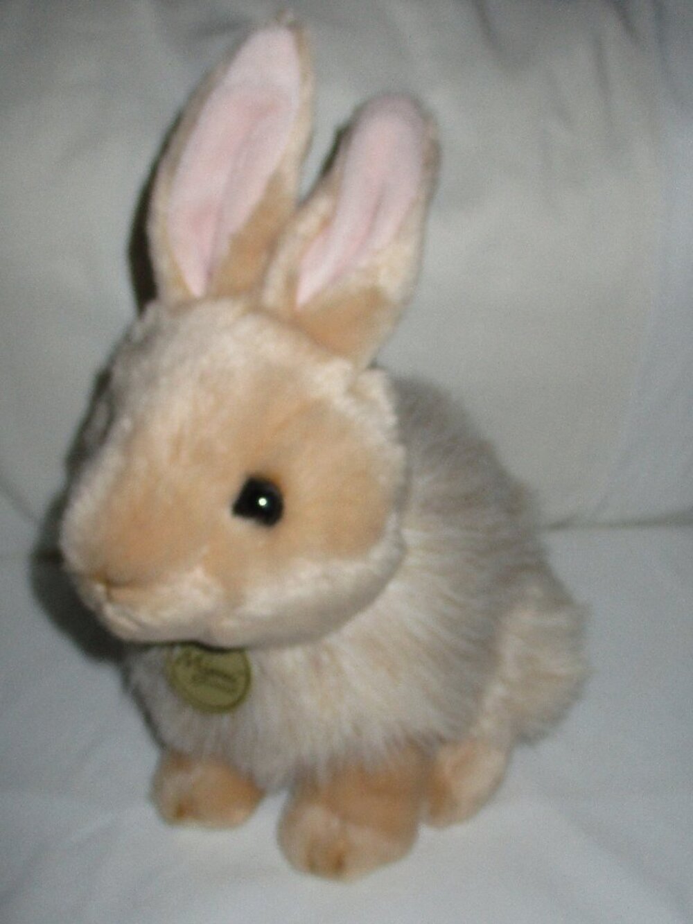 Miyoni by Aurora Angora Bunny Rabbit Tan Brown 10" Beanie Plush Animal Toy